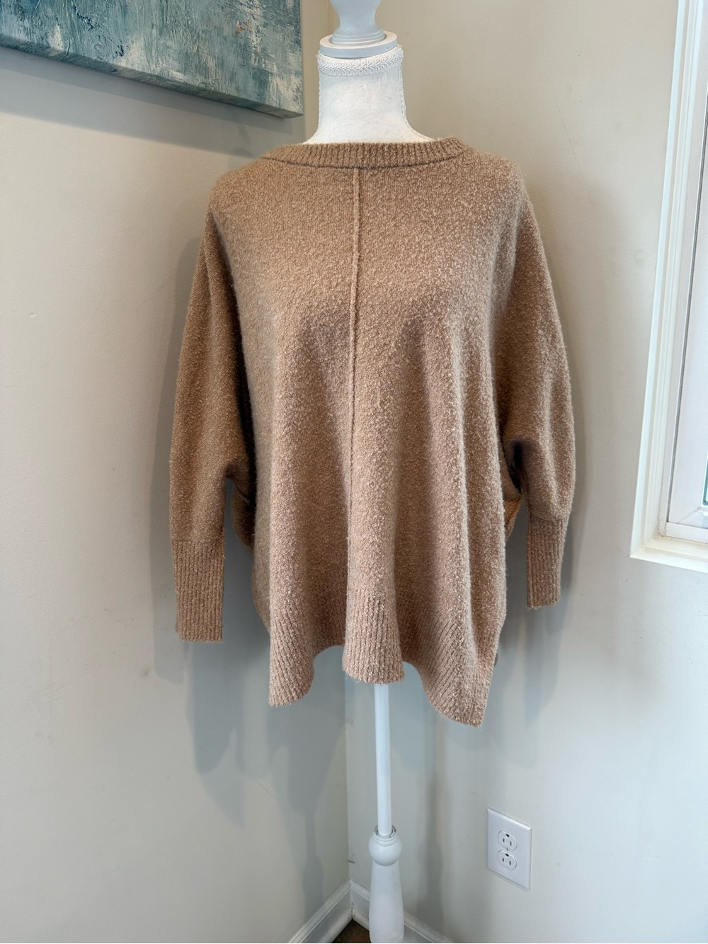 Lou & Grey Relaxed Camel Crewneck Sweater
